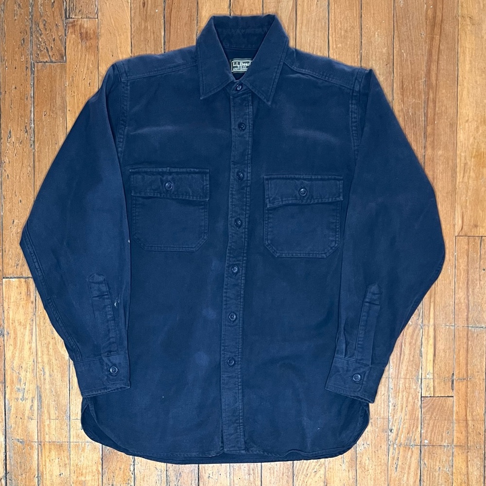 L.L. Bean Navy Button-Diwn Shirt (Size S)